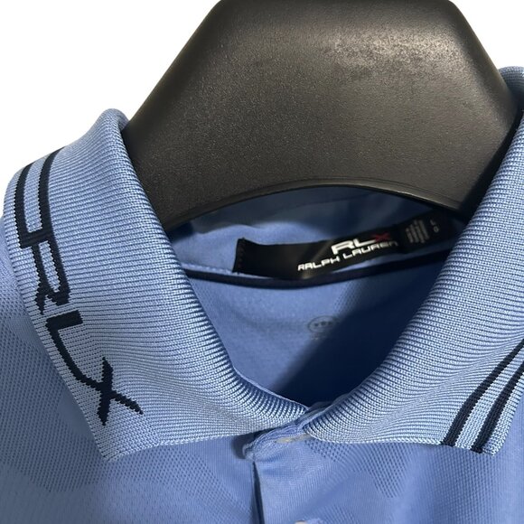 Ralph Lauren RLX Polo Shirt Mens Large Blue Short Sleeve Embroidered Logo - Picture 5 of 6